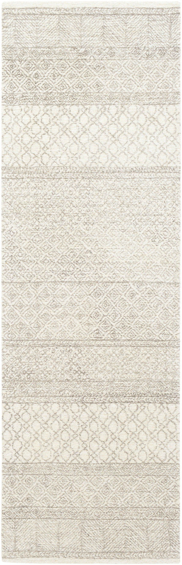 Maroc MAR-2302 Global Wool Rug MAR2302-268 Cream, Camel, Taupe, Dark Brown 100% Wool 2'6" x 8'