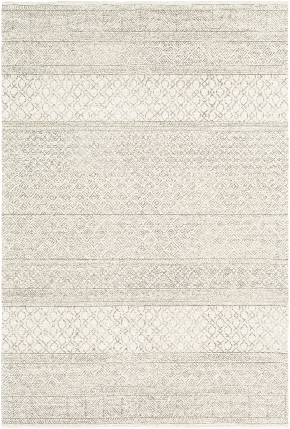 Maroc MAR-2302 Global Wool Rug MAR2302-912 Cream, Camel, Taupe, Dark Brown 100% Wool 9' x 12'
