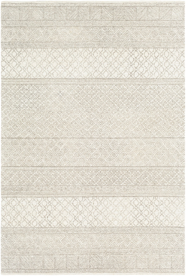 Maroc MAR-2302 Global Wool Rug MAR2302-912 Cream, Camel, Taupe, Dark Brown 100% Wool 9' x 12'