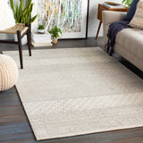 Maroc MAR-2302 Global Wool Rug MAR2302-912 Cream, Camel, Taupe, Dark Brown 100% Wool 9' x 12'