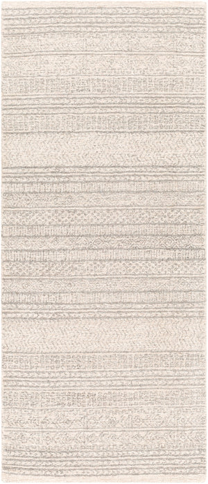 Maroc MAR-2303 Global Wool Rug MAR2303-266 Cream, Camel, Taupe, Dark Brown, Medium Gray 100% Wool 2'6" x 6'