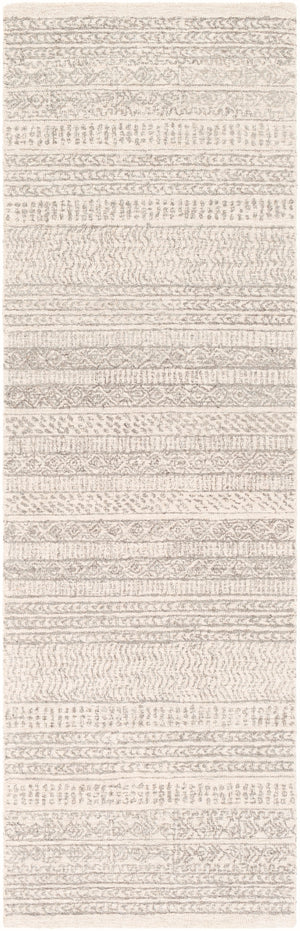 Maroc MAR-2303 Global Wool Rug MAR2303-268 Cream, Camel, Taupe, Dark Brown, Medium Gray 100% Wool 2'6" x 8'