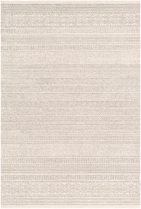 Maroc MAR-2303 Global Wool Rug MAR2303-912 Cream, Camel, Taupe, Dark Brown, Medium Gray 100% Wool 9' x 12'