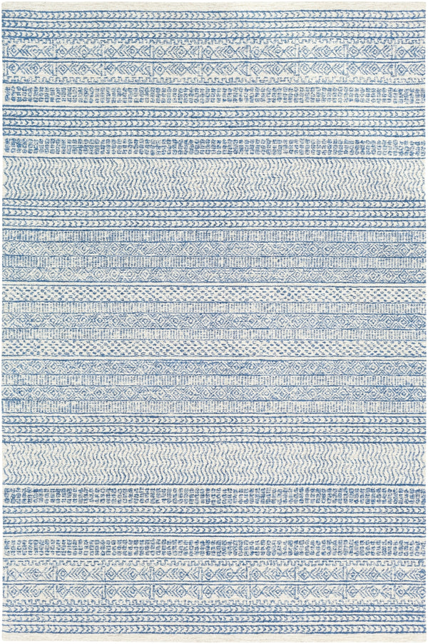 Maroc MAR-2304 Global Wool Rug MAR2304-912 Dark Blue, Ivory, Beige, Light Gray 100% Wool 9' x 12'