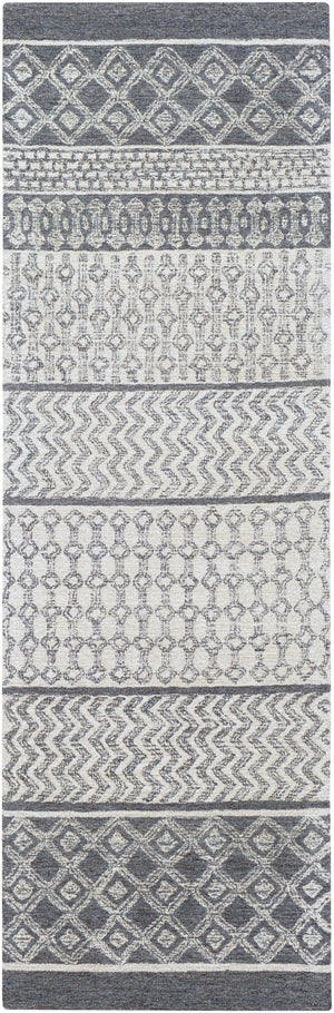 Maroc MAR-2305 Global Wool Rug MAR2305-268 Beige, Ivory, Charcoal 100% Wool 2'6" x 8'