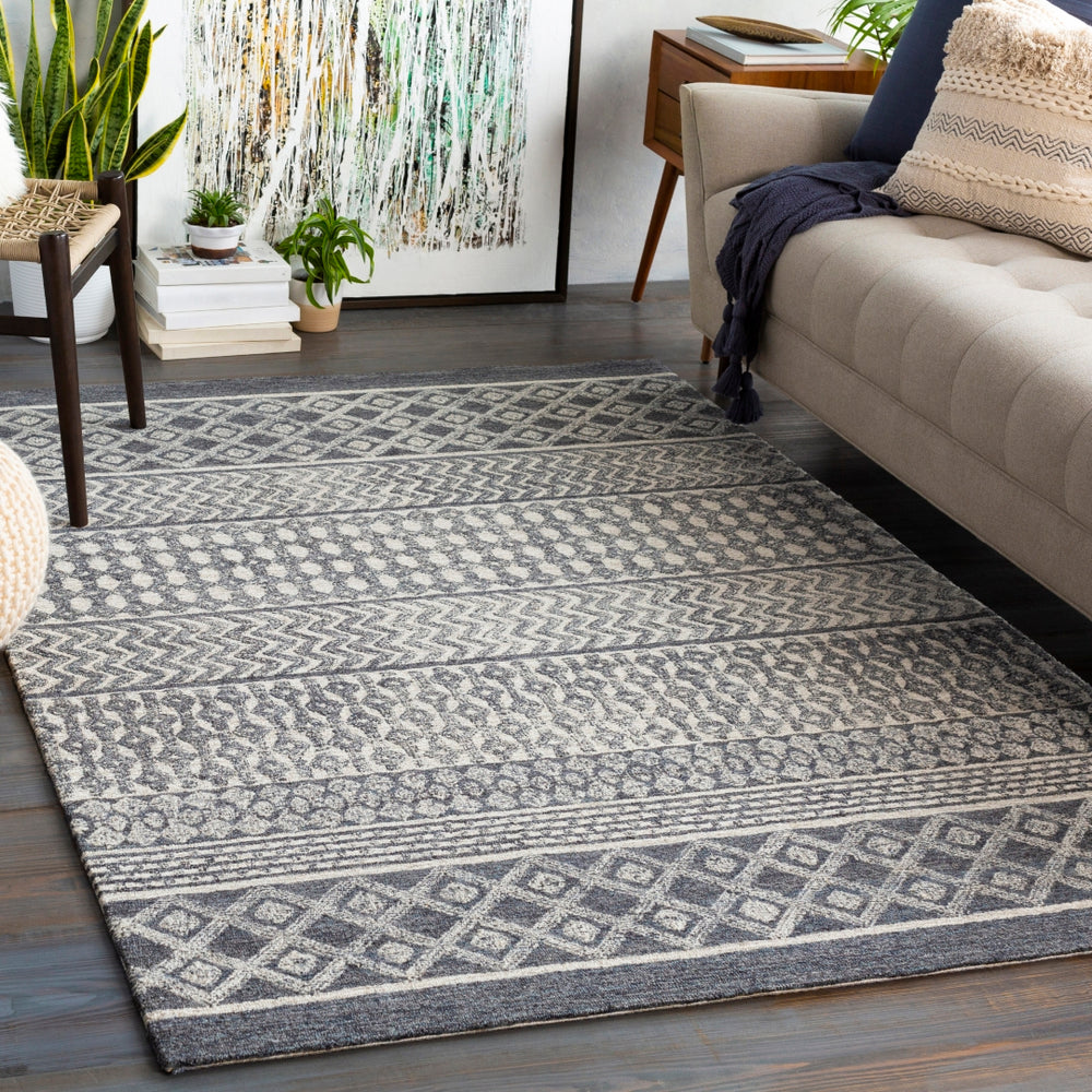 Maroc MAR-2305 Global Wool Rug MAR2305-912 Beige, Ivory, Charcoal 100% Wool 9' x 12'