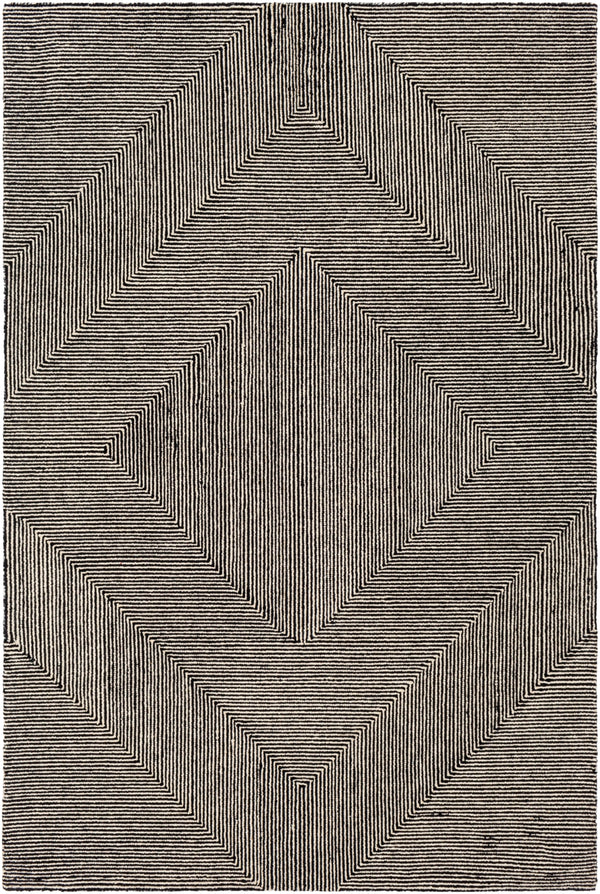 Maroc MAR-2321 Modern Wool Rug MAR2321-81012 Beige, Black 100% Wool 8'10" x 12'
