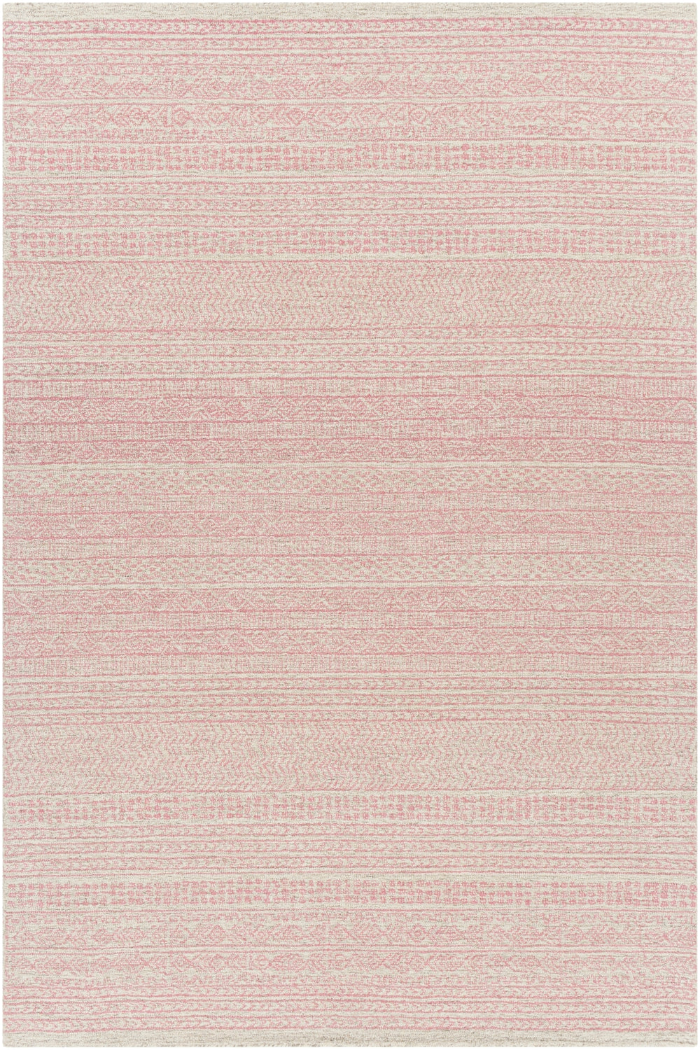 Maroc MAR-2324 Global Wool Rug MAR2324-81012 Rose, Medium Gray, Cream 100% Wool 9' x 12'
