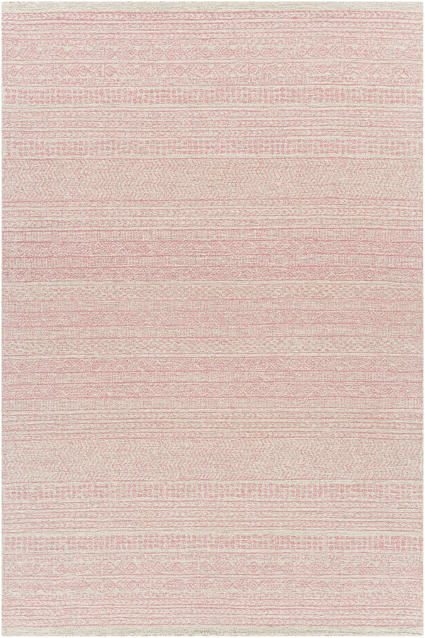 Maroc MAR-2324 Global Wool Rug MAR2324-81012 Rose, Medium Gray, Cream 100% Wool 9' x 12'