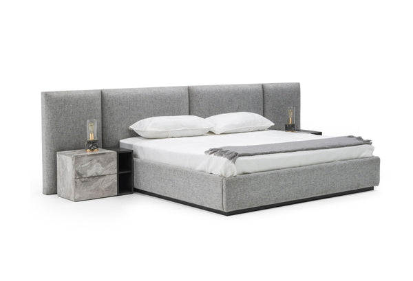 VIG Furniture Nova Domus Maranello - Modern Grey Bed VGMAMQT-S25-BR-121-GRY-BED