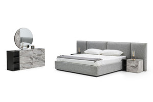 VIG Furniture Nova Domus Maranello - Queen Modern Grey Bed Set VGMABR-121-GRY-BED-SET-Q