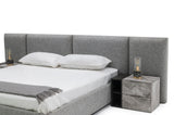 VIG Furniture Queen Nova Domus Maranello - Modern Grey Fabric Bed w/ Two Nightstands VGMABR-121-GRY-BED-Q