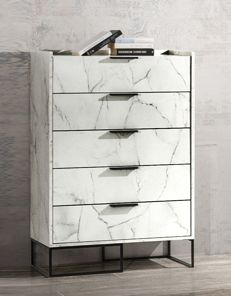 VIG Furniture Nova Domus Marbella - Italian Modern White Marble Chest VGACMARBELLA-CHEST