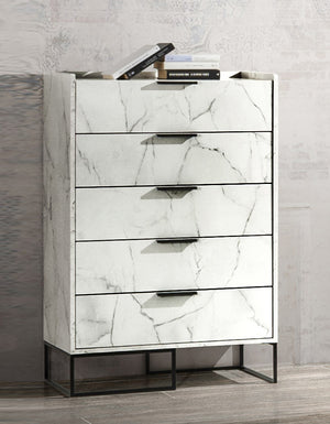 VIG Furniture Nova Domus Marbella - Italian Modern White Marble Chest VGACMARBELLA-CHEST