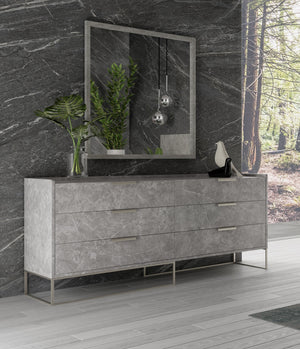 VIG Furniture Nova Domus Marbella - Italian Modern Grey Marble Dresser VGACMARBELLA-GRY-DRS