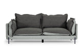 VIG Furniture Divani Casa Mars - Modern Grey & Dark Grey Fabric Sofa VGCF591-DKGRY-S