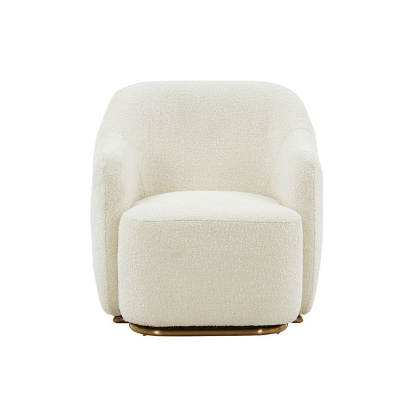 VIG Furniture Modrest Masha Modern Off White Sherpa Accent Chair VGRHAC-538-WHT-1