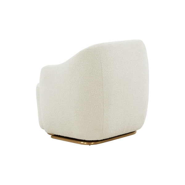VIG Furniture Modrest Masha Modern Off White Sherpa Accent Chair VGRHAC-538-WHT-1