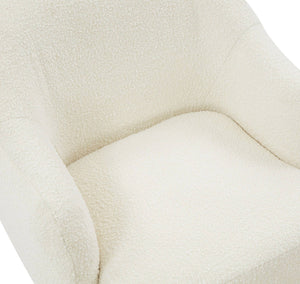 VIG Furniture Modrest Masha Modern Off White Sherpa Accent Chair VGRHAC-538-WHT-1