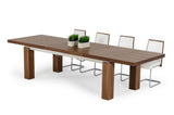 VIG Furniture Modrest Maxi - Modern Walnut & Stainless Steel Dining Table VGGU677XT-WAL-DT