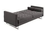 VIG Furniture Divani Casa Bauxite Modern Grey Fabric Sofa Bed VGMB1471-GRY-BED