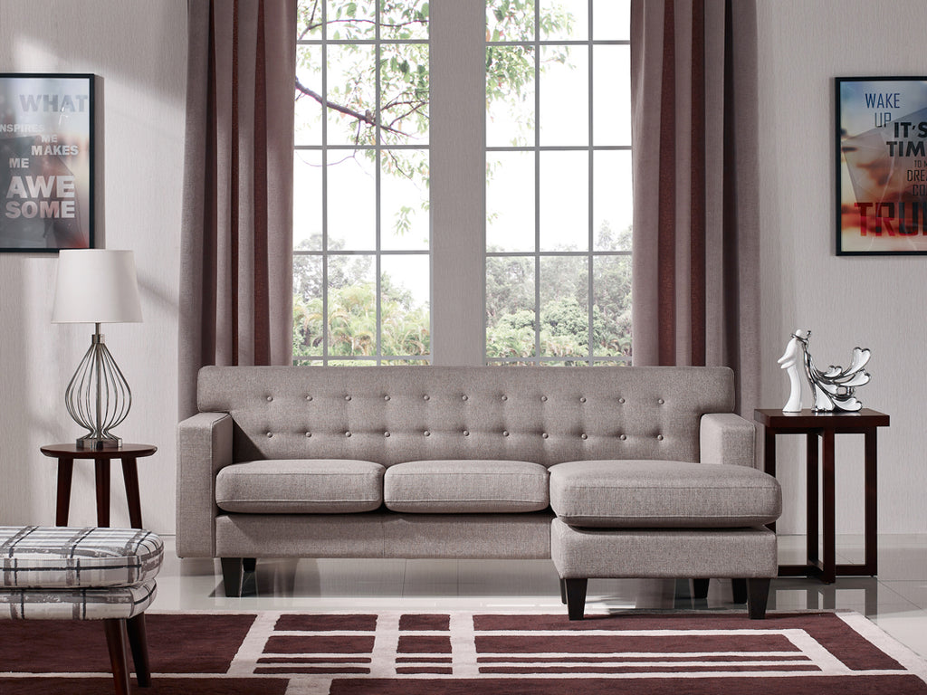 VIG Furniture Divani Casa Tawny Modern Fabric Sofa & Ottoman Set VGMB-1667-BRN