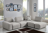VIG Furniture Divani Casa Platte - Modern Grey Fabric Modular Sectional Sofa VGMB-1675-GRY
