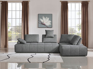VIG Furniture Divani Casa Edgar - Modern Grey Fabric Modular Sectional Sofa VGMB-1765-GRY