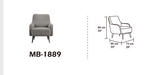 VIG Furniture Divani Casa Corydon Modern Herringbone Fabric Accent Chair VGMB-1889