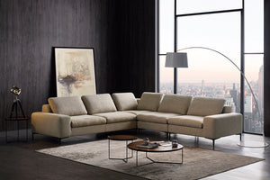 VIG Furniture Divani Casa Cascade - Modern Beige Fabric U Shaped Sectional Sofa VGMB-C002-BGE