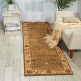 Nourison Living Treasures LI04 Persian Machine Made Loomed Indoor only Area Rug Green 2'6" x 8' 99446669025