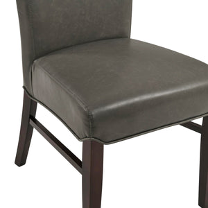 Milton Bonded Leather Dining Chairs - Set of 2, Stylish Accent Chairs for Modern Home Decor