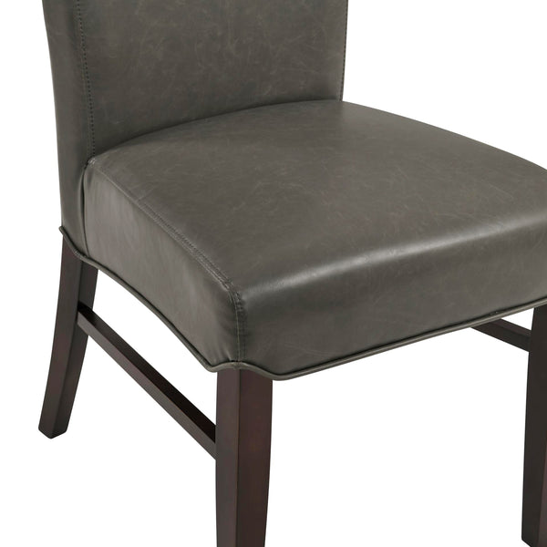 Milton Bonded Leather Dining Chairs - Set of 2, Stylish Accent Chairs for Modern Home Decor