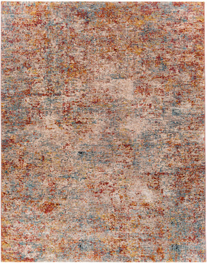 Mirabel MBE-2300 Modern Polyester Rug MBE2300-710103 Peach, Burnt Orange, Cream, Dark Brown, Saffron, Taupe, Light Gray, Rose, Denim, Sky Blue 100% Polyester 7'10" x 10'3"