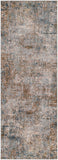 Mirabel MBE-2303 Modern Polyester Rug MBE2303-2773 Navy, Denim, Cream, Dark Brown, Saffron, Taupe, Light Gray 100% Polyester 2'7" x 7'3"