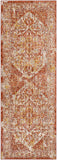 Mirabel MBE-2304 Traditional Polyester Rug MBE2304-2773 Peach, Burnt Orange, Cream, Dark Brown, Saffron, Taupe, Light Gray, Rose 100% Polyester 2'7" x 7'3"