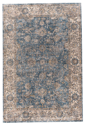 Mirabel MBE-2305 Traditional Polyester Rug MBE2305-9122 Teal, Aqua, Mustard, Medium Gray, Beige 100% Polyester 9' x 12'2"