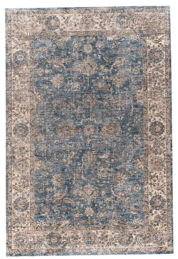 Mirabel MBE-2305 Traditional Polyester Rug MBE2305-9122 Teal, Aqua, Mustard, Medium Gray, Beige 100% Polyester 9' x 12'2"