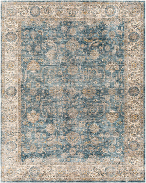 Mirabel MBE-2305 Traditional Polyester Rug MBE2305-710103 Teal, Aqua, Mustard, Medium Gray, Beige 100% Polyester 7'10" x 10'3"