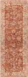 Mirabel MBE-2307 Traditional Polyester Rug MBE2307-2773 Burnt Orange, Rose, Teal, Olive, Medium Gray, Beige 100% Polyester 2'7" x 7'3"