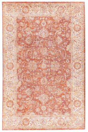 Mirabel MBE-2307 Traditional Polyester Rug MBE2307-9122 Burnt Orange, Rose, Teal, Olive, Medium Gray, Beige 100% Polyester 9' x 12'2"