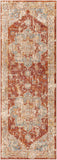 Mirabel MBE-2311 Traditional Polyester Rug MBE2311-2773 Burnt Orange, Rust, Teal, Olive, Medium Gray, Beige 100% Polyester 2'7" x 7'3"