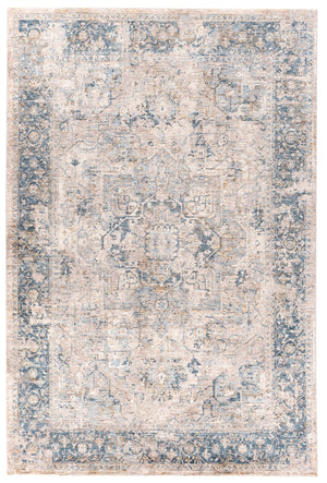 Mirabel MBE-2312 Traditional Polyester Rug MBE2312-9122 Teal, Aqua, Mustard, Taupe, Medium Gray, Beige 100% Polyester 9' x 12'2"
