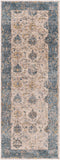 Mirabel MBE-2313 Traditional Polyester Rug MBE2313-2773 Teal, Aqua, Mustard, Taupe, Beige, Light Gray 100% Polyester 2'7" x 7'3"