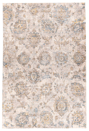 Mirabel MBE-2316 Traditional Polyester Rug MBE2316-9122 Teal, Aqua, Mustard, Dark Brown, Taupe, Beige 100% Polyester 9' x 12'2"