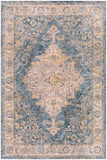 Mirabel MBE-2317 Traditional Polyester Rug MBE2317-575 Teal, Aqua, Mustard, Olive, Taupe, Medium Gray, Beige 100% Polyester 5' x 7'5"