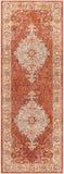 Mirabel MBE-2318 Traditional Polyester Rug MBE2318-2773 Burnt Orange, Rust, Teal, Olive, Medium Gray, Beige 100% Polyester 2'7" x 7'3"