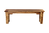 Porter Designs Taos Solid Sheesham Wood Natural Dining Bench Natural 07-196-13-9016