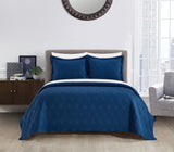 Marling Blue Queen 3pc Quilt Set