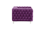 Syracus Purple Velvet Club Chair